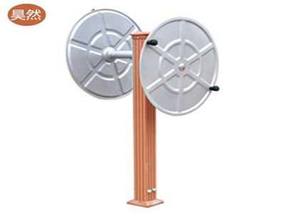 双人大转轮(塑木健身器材)